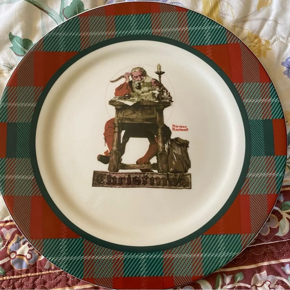 Norman Rockwell Holliday Collection The Saturday Evening Post 3 Dinner Plates